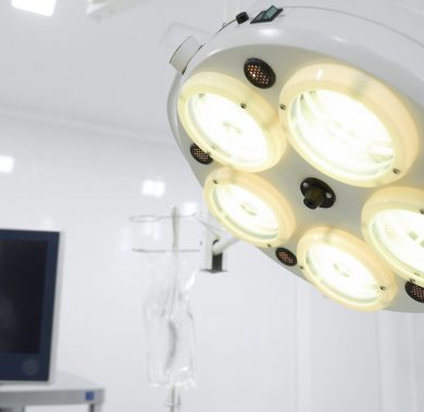 Shot of a surgical lamp at the hospital operating theatre copyspace medicine healthcare vitality surgery operation concept.